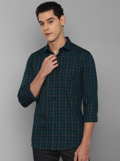 

Allen Solly Men Green Slim Fit Checked Casual Shirt