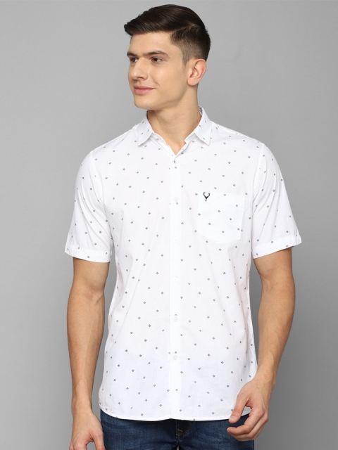 

Allen Solly Men White Slim Fit Printed Casual Shirt
