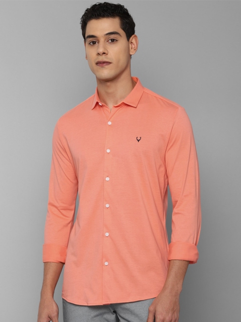 

Allen Solly Men Peach-Coloured Slim Fit Casual Shirt
