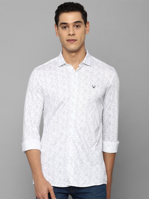 

Allen Solly Men White Slim Fit Printed Casual Shirt