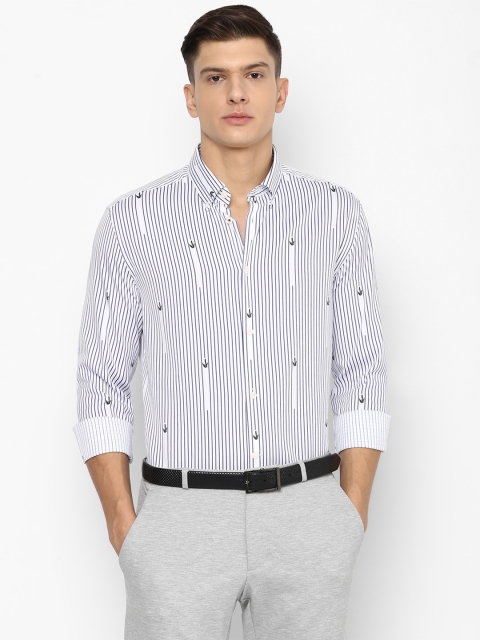 

Louis Philippe Sport Men Grey Striped Casual Shirt