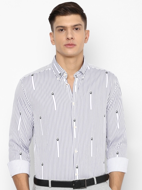 

Louis Philippe Sport Men Grey Striped Casual Shirt
