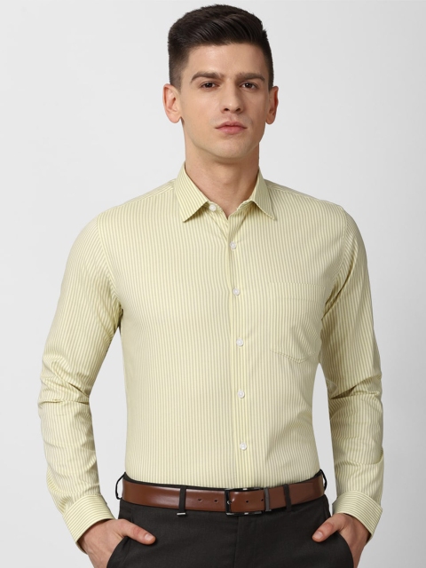 

Van Heusen Men Yellow Slim Fit Checked Formal Shirt