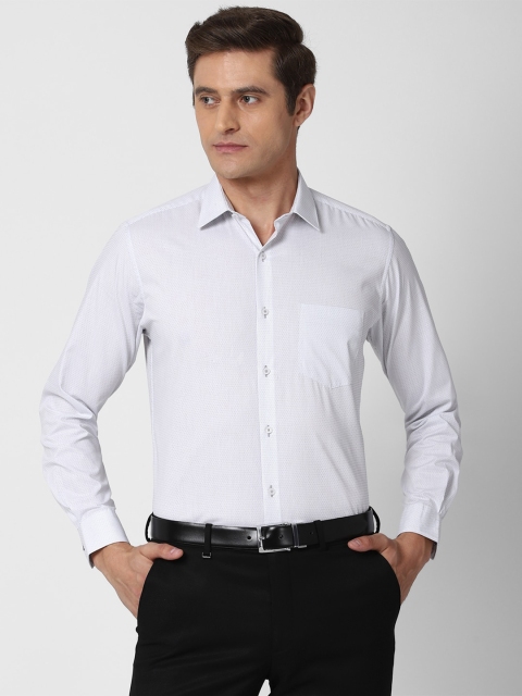 

Van Heusen Men White Striped Formal Shirt