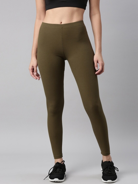 

Go Colors Women Olive Leggings