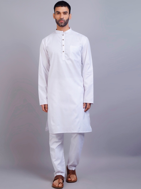 

GRACIT Men White Pure Cotton Kurta with Pyjamas