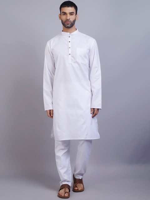 

GRACIT Men White Pure Cotton Kurta with Pyjamas