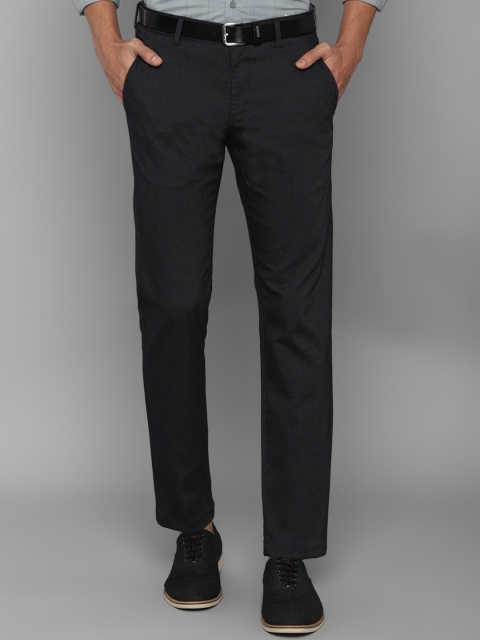 

Allen Solly Men Grey Textured Slim Fit Trousers