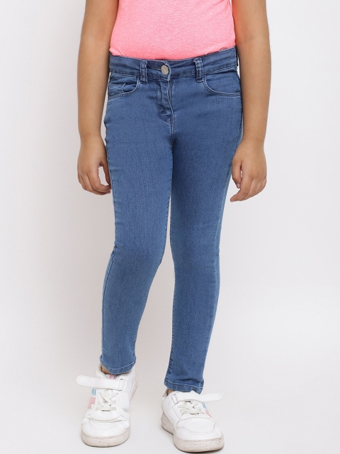 

TALES & STORIES Girls Blue Slim Fit Slash Knee Stretchable Jeans