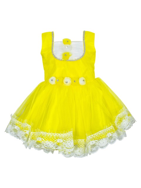 

AMIRTHA FASHION Yellow Net Dress