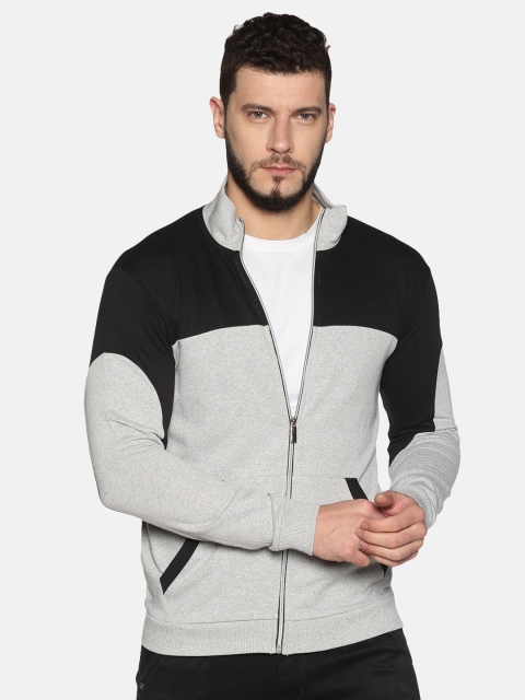 

UrGear Men Grey Colourblocked Sweatshirt