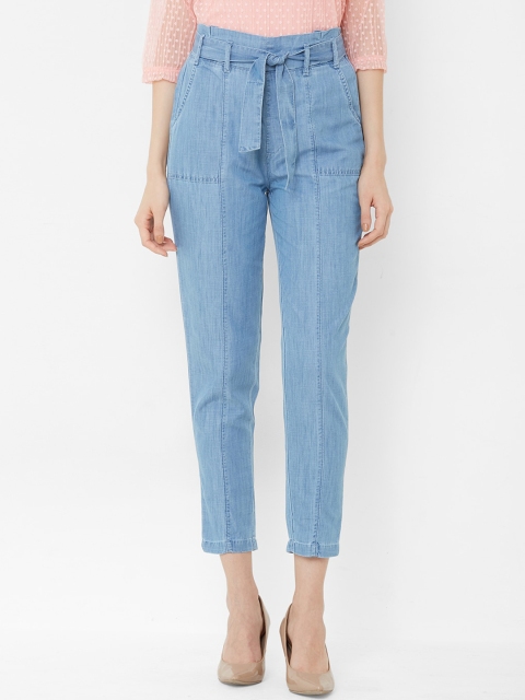 

Kraus Jeans Women Blue Loose Fit High-Rise Trousers