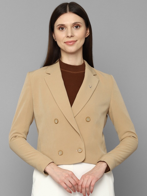 

Allen Solly Woman Women Khaki-Coloured Solid Single-Breasted Formal Blazer