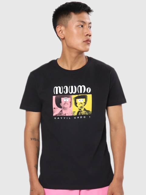 

Bewakoof Men Black Printed Outdoor T-shirt