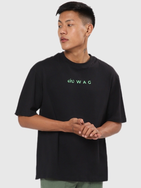 

Bewakoof Men Black Namma Swag Graphic Printed Oversized T-shirt