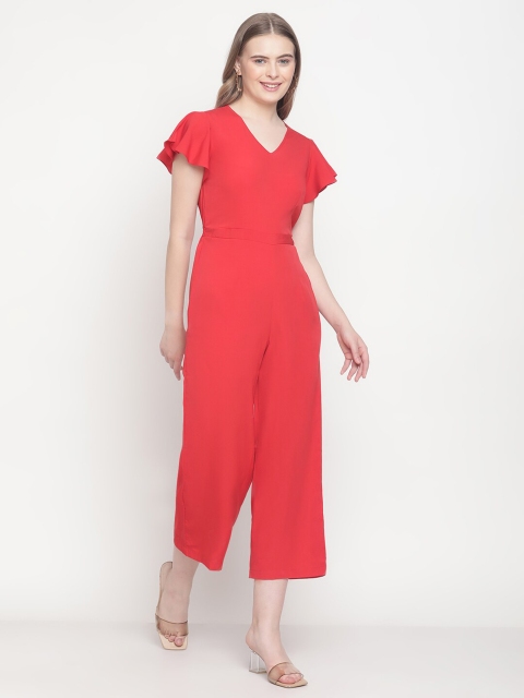 

COASTLAND Women Red Capri Jumpsuit