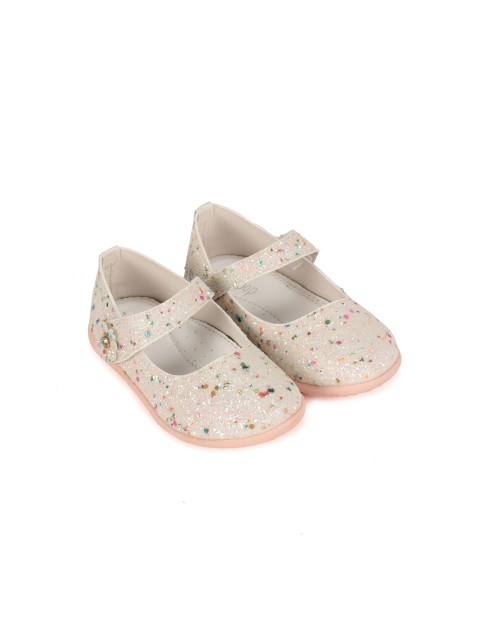 

Lil Lollipop Girls White Printed Ballerinas Flats