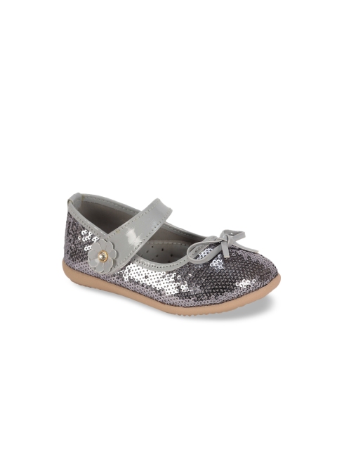 

Lil Lollipop Girls Grey Ballerinas with Bows Flats
