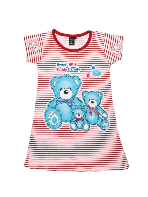 

Todd N Teen Girls Red Printed Cotton Nightdress