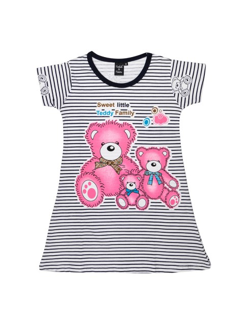 

Todd N Teen Girls Black Printed Pure Cotton Nightdress