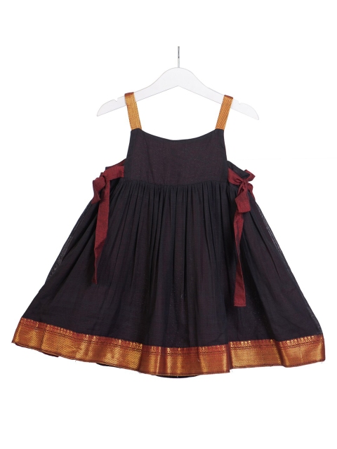 

myRiti Black Ethnic A-Line Dress