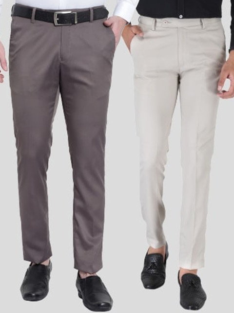 

Srey trends Men Brown Smart Slim Fit High-Rise Trousers