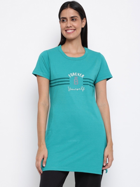 

Duchess Women Sea Green Printed Lounge T-shirts
