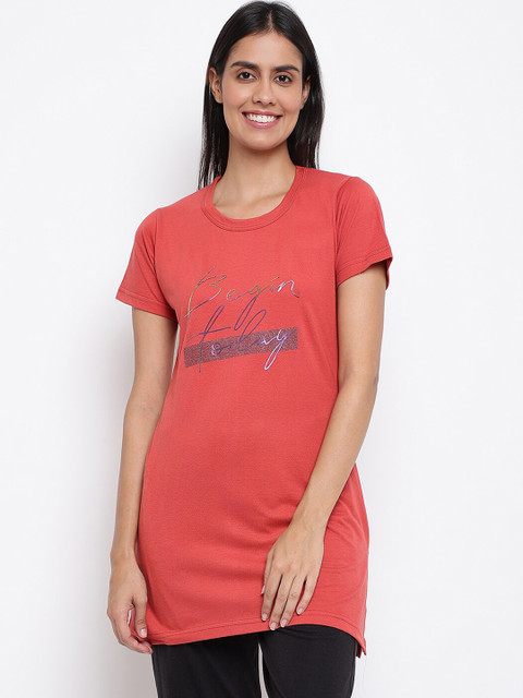 

Duchess Women Pink Printed Lounge T-shirts