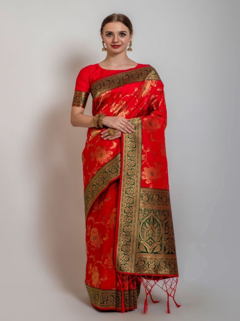 

Lilots Women Red Sarees