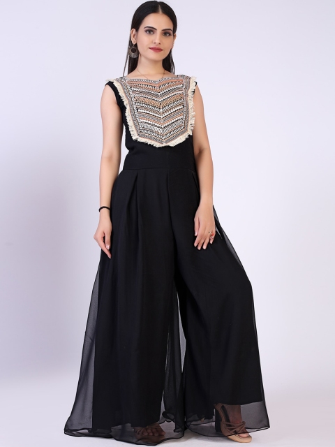 

PRENEA Women Black Yoke Design Jumpsuit