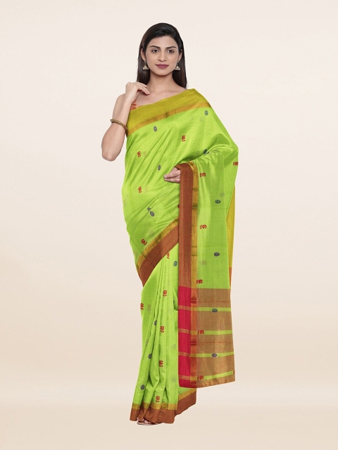 

Pothys Green & Red Ethnic Motifs Pure Cotton Saree