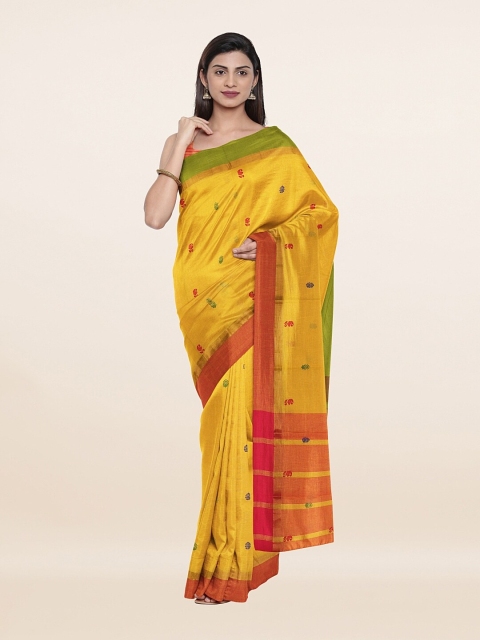 

Pothys Yellow & Red Floral Pure Cotton Saree
