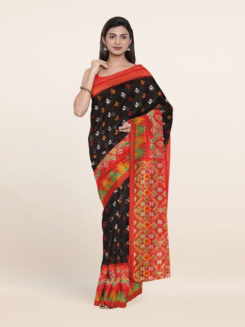 

Pothys Black & White Printed Zari Saree