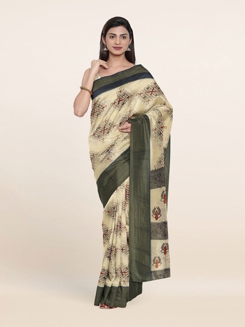 

Pothys Women Cream Sarees