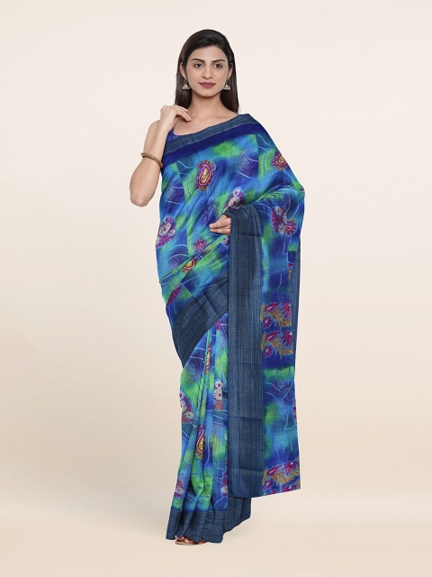 

Pothys Blue Paisley Saree