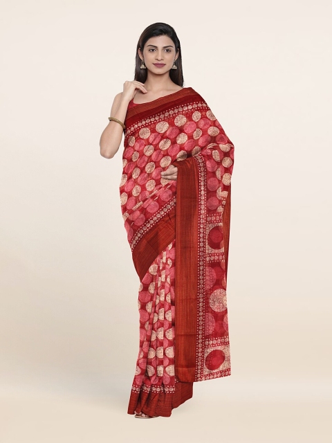 

Pothys Pink & White Zari Saree