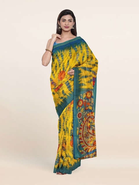 

Pothys Yellow & Red Zari Saree