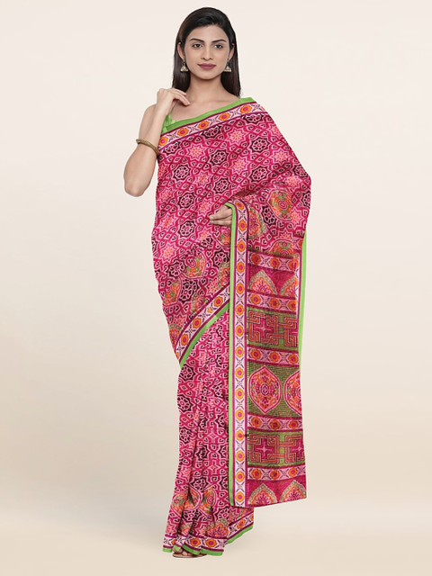 

Pothys Pink & Maroon Ethnic Motifs Saree