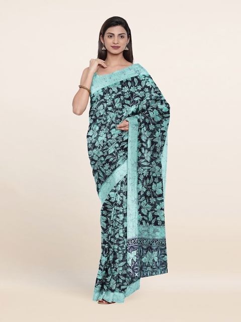 

Pothys Blue & Black Floral Saree