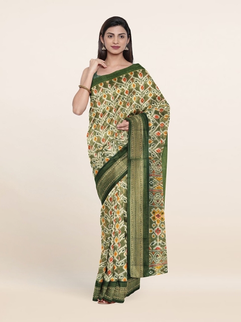 

Pothys Green & Orange Saree