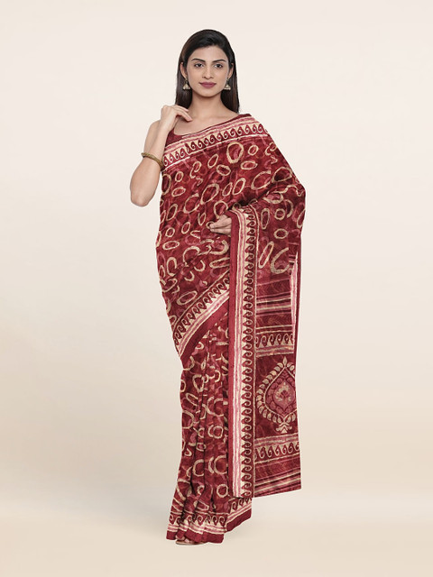 

Pothys Maroon & Beige Saree