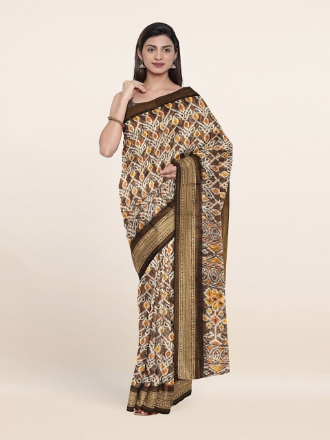 

Pothys Brown & Red Floral Saree