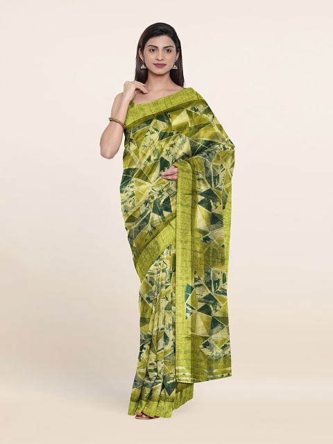 

Pothys Green Printed Zari Saree