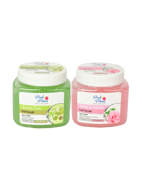 

Pink Plums Pack of 2 Paraben Free Rose Mint & Green Tea Facial Gel 500 Ml