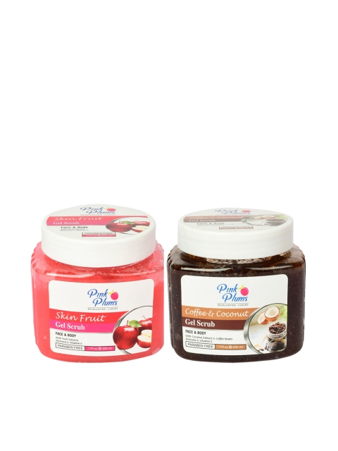

Pink Plums Pack of 2 Paraben Free Skin Fruit & Coffee Facial Gels, Multi