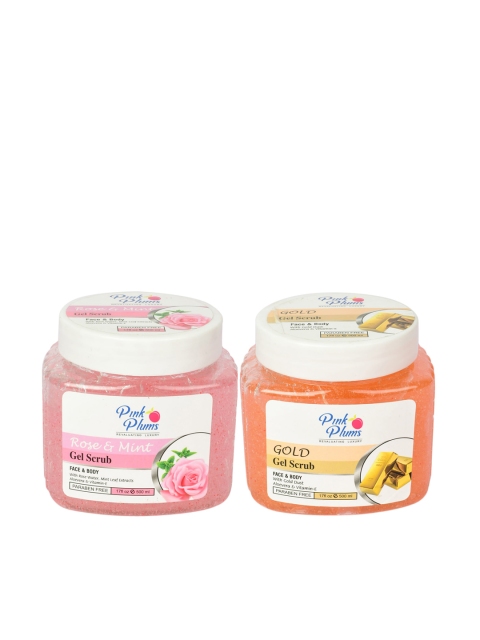 

Pink Plums Pack of 2 Paraben Free Gold & Rose Mint Facial Gels, Multi