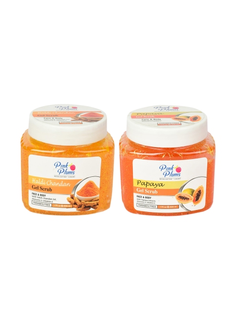 

Pink Plums Pack of 2 Paraben Free Haldi Chandan & Papaya Facial Gels, Multi