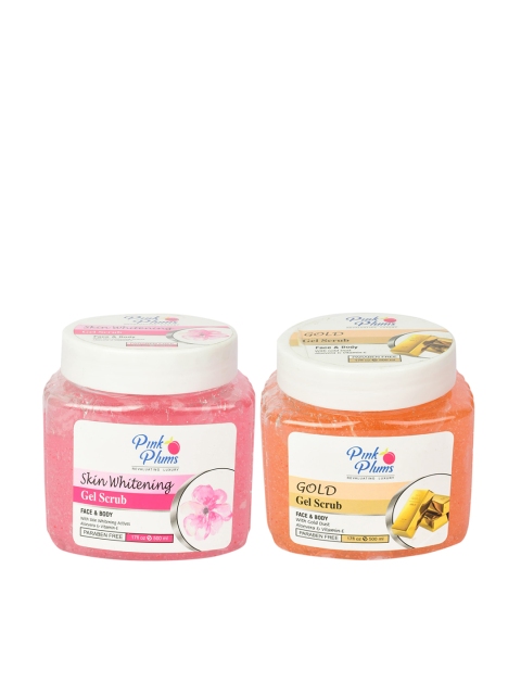 

Pink Plums Set of 2 Paraben Free Face & Body Gel Scrubs - 500ml each
