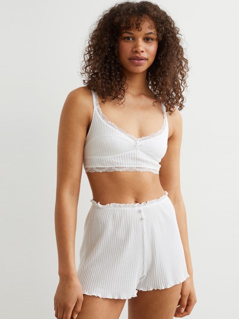 

H&M White Bralette and Briefs