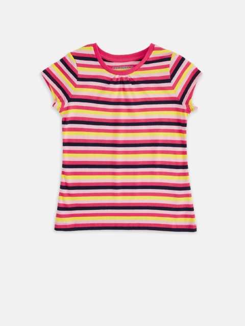 

Pantaloons Junior Girls Multicoloured Striped T-shirt, Multi